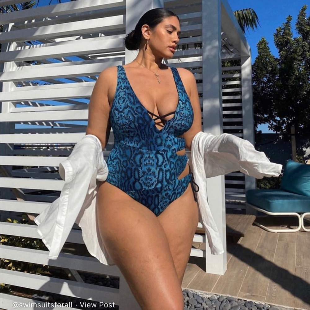 Ashley Graham X Swimsuits For All Python Cut Out
